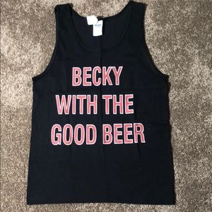 Hoosier Black tank top Women’s small.